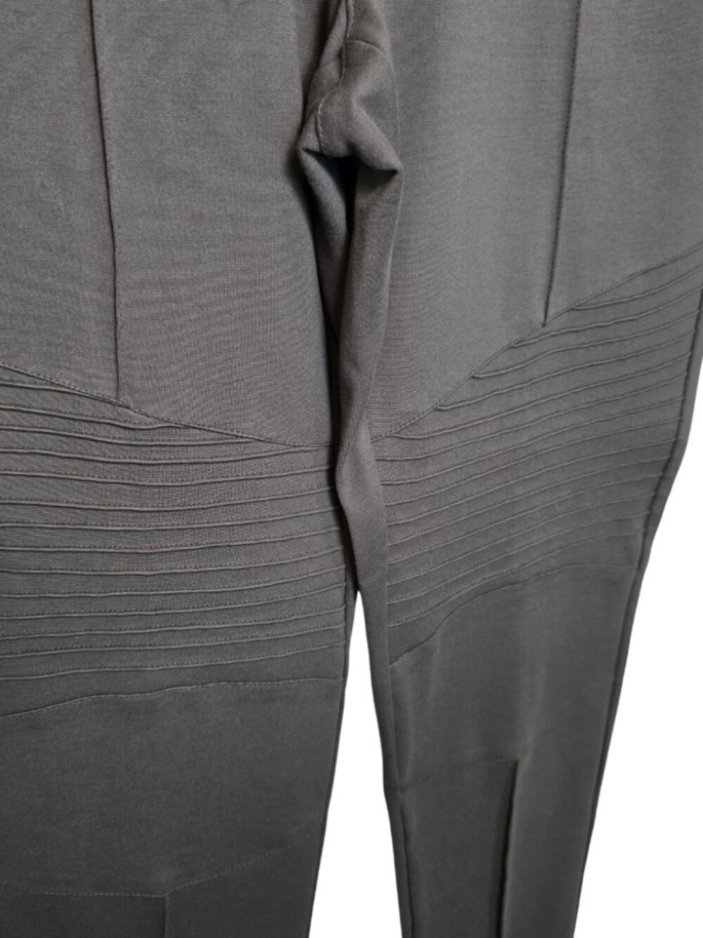Bagatelle Collection NWT Moto Pant Neiman Marcus Size L Olive Chocolate Pintuck - Picture 3 of 6